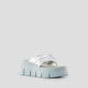 Abba - Sandale compensée en cuir Luxmotion - Colour Metallic Silver