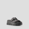 Astrid Luxmotion Leather Wedge Sandal - Colour Black