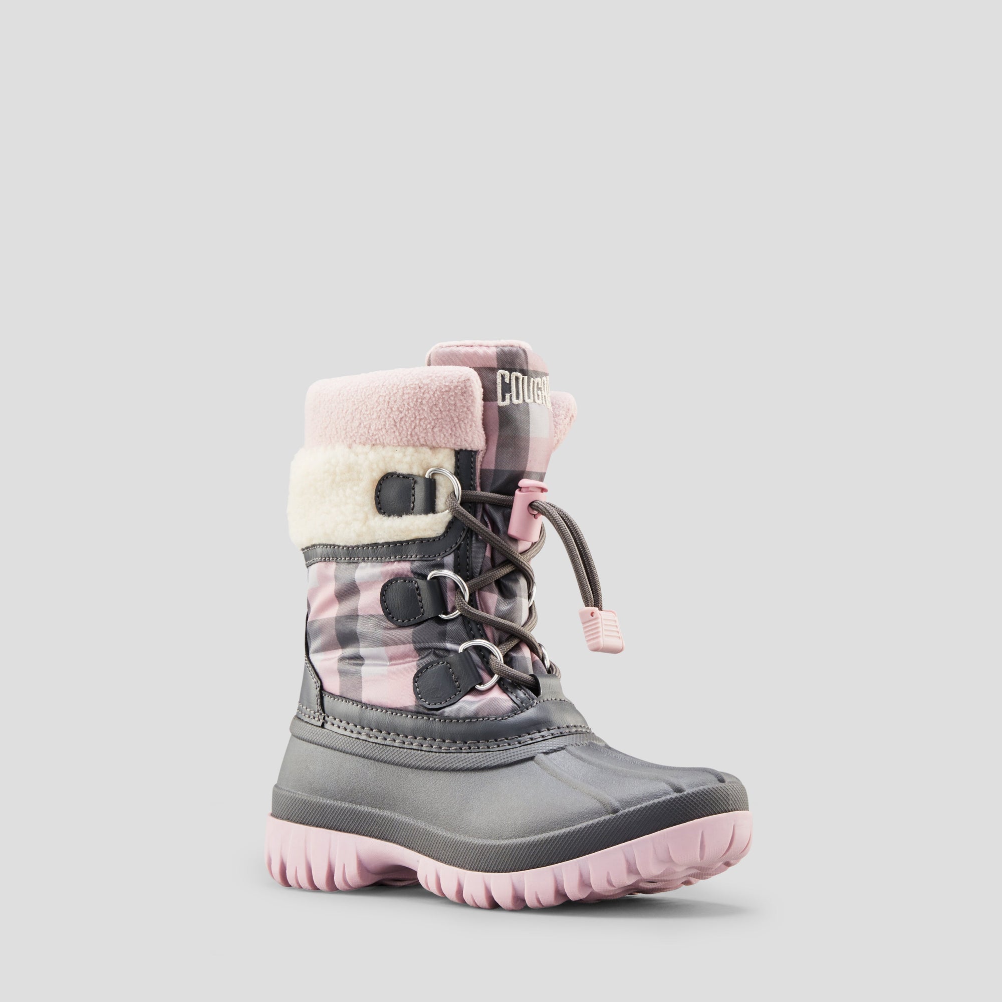 Caitlin Nylon Winter Boot (Youth+) - Colour Charcoal Maple Plaid