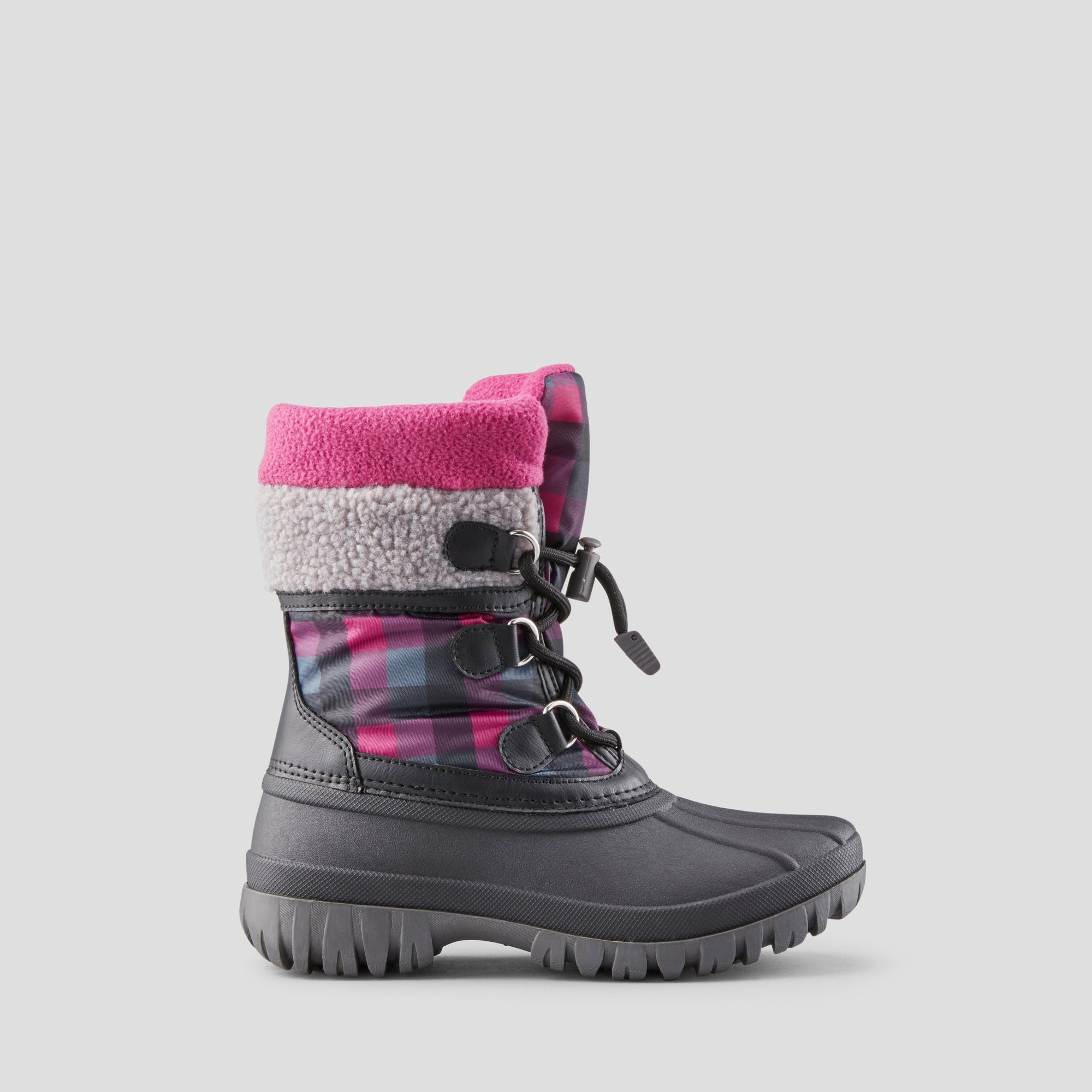 Caitlin Nylon Winter Boot (Youth) - Colour Orchid Maple Plaid