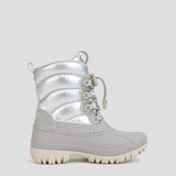 Cougar Kids CHICHI_K STRETCH LACE TOGGLE WINTER KID BOOTS SILVER