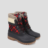 Cougar Women CREEK FRONT LACE WINTER BOOTS RED PLAID