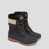 Cougar Women CREEKQUILT FRONT LACE WINTER BOOTS BLACK