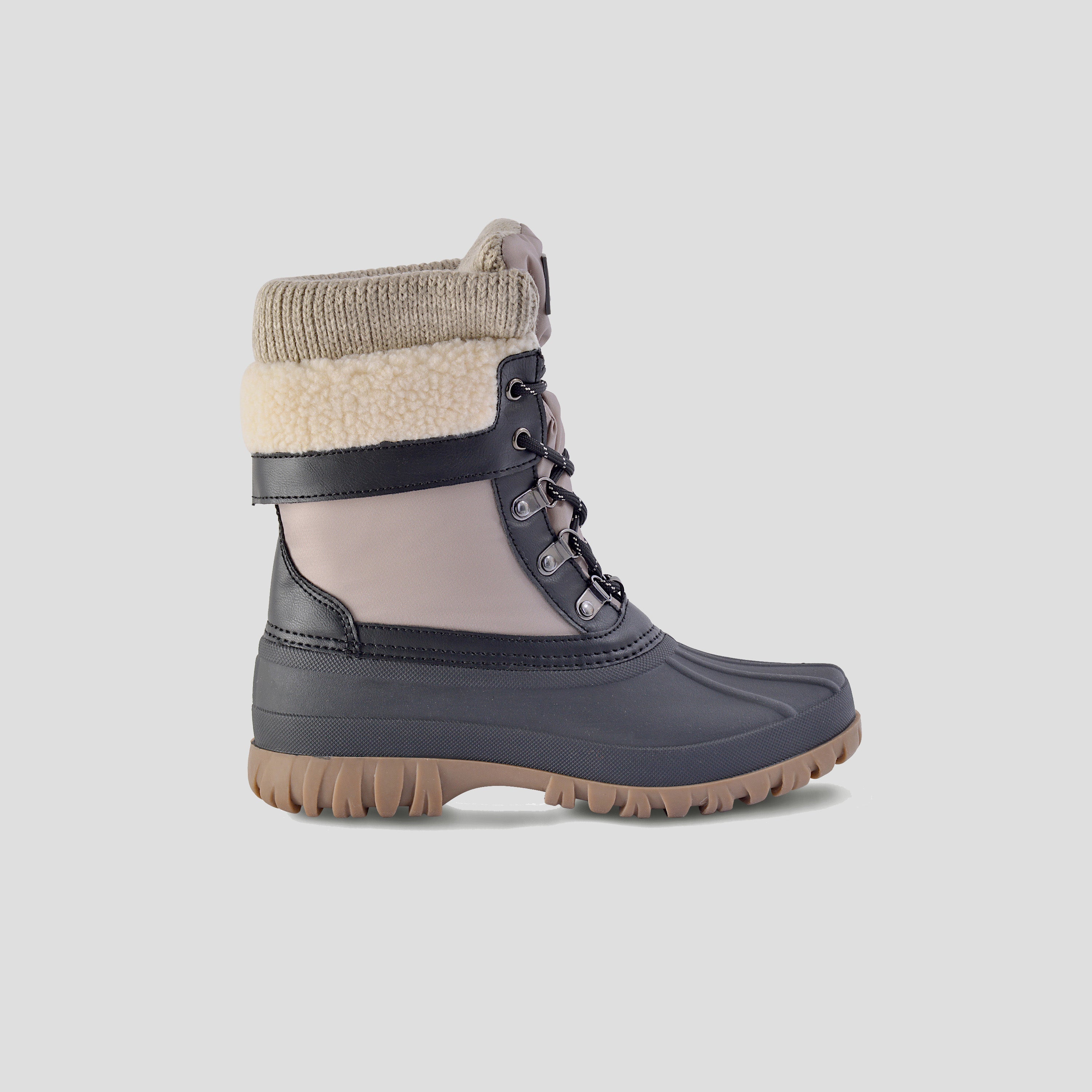 Cougar creek snow boot taupe plaid sale