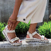 Nolo Leather Water-Repellent Sandal - Last Chance - Colour Platino-Oyster