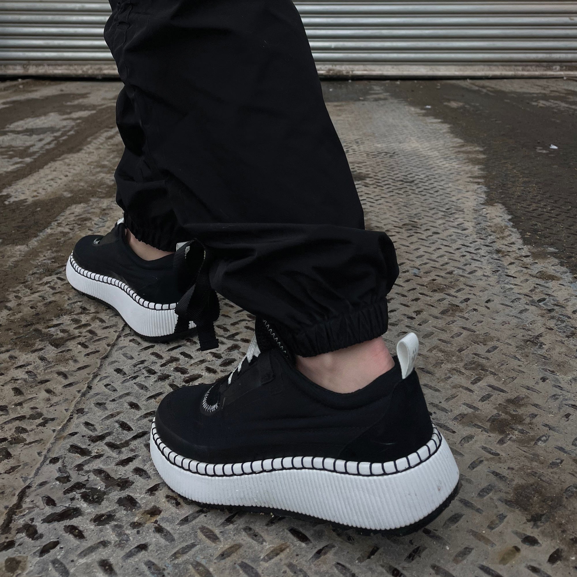 Sayah - Sneaker Luxmotion étanche en nylon et suède - Colour Black-White