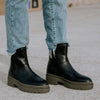 Swinton Leather Waterproof Boot - Color Black-DK Olive