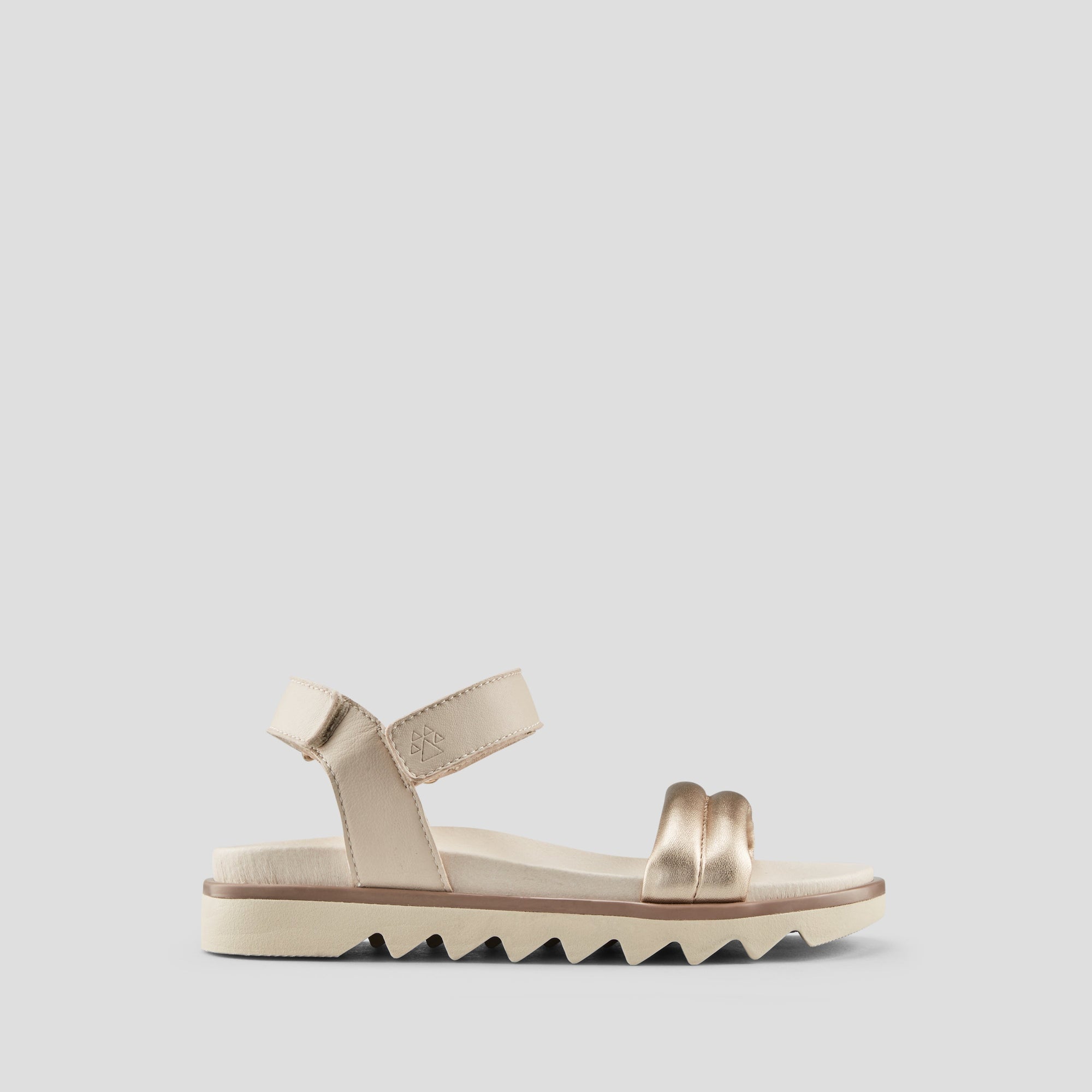 Nolo Leather Water-Repellent Sandal - Last Chance - Colour Platino-Oyster