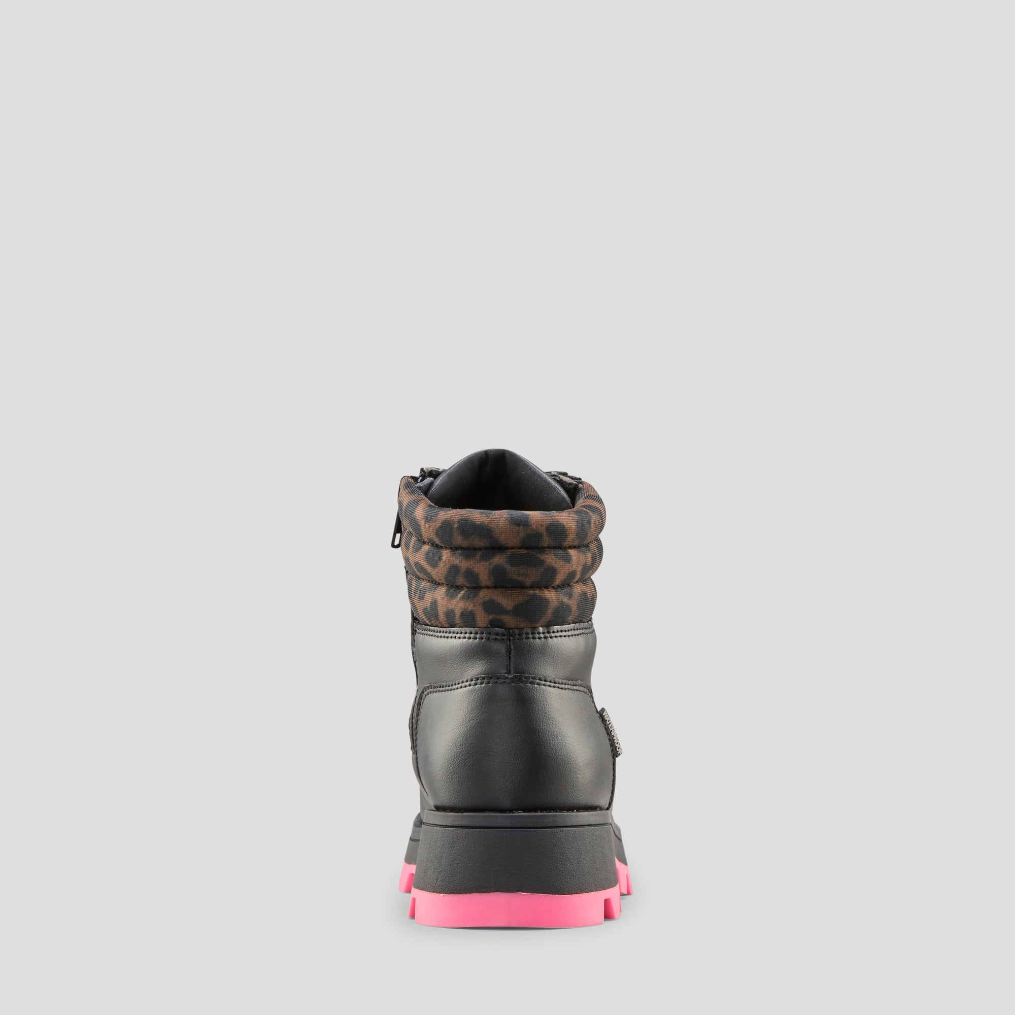 Sasha - Botte imperméable en cuir synthétique et lycra (Junior) - Colour Black-Leopard