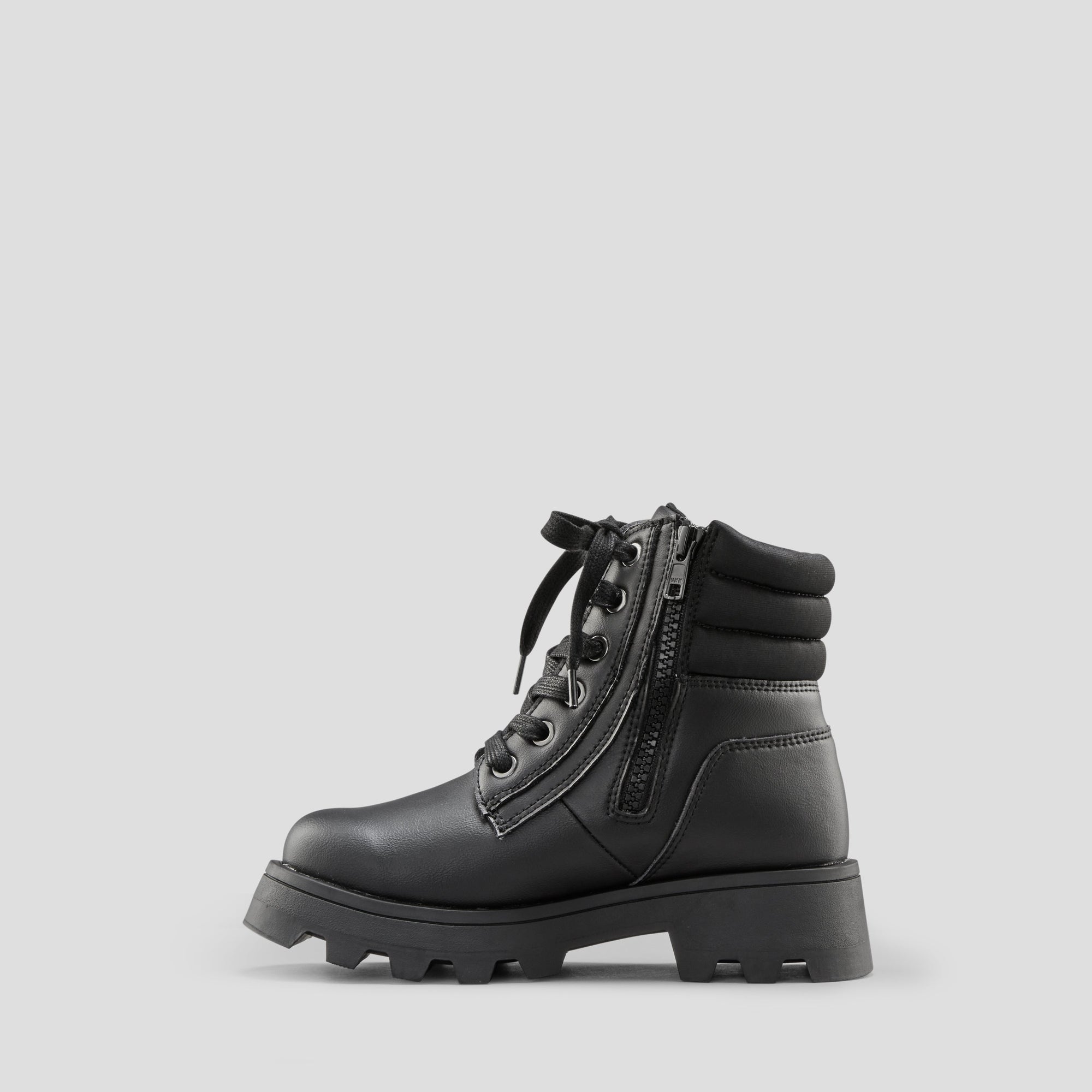 Sasha Synthetic Leather and Lycra Waterproof Boot (Youth+) - Colour Black