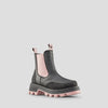 Shani K Synthetic Leather Waterproof Boot (Youth+) - Colour Black-Dusty Pink