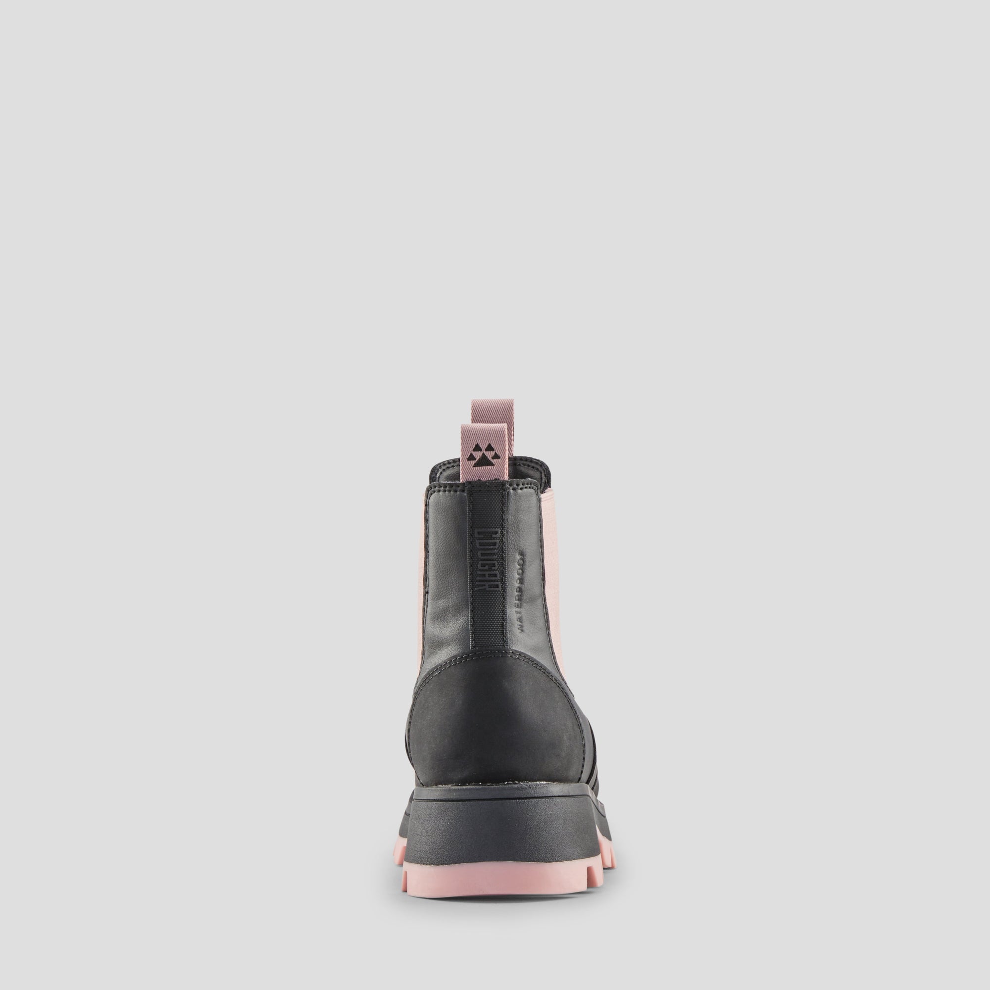 Shani K - Botte imperméable en cuir synthétique (Junior+) - Colour Black-Dusty Pink