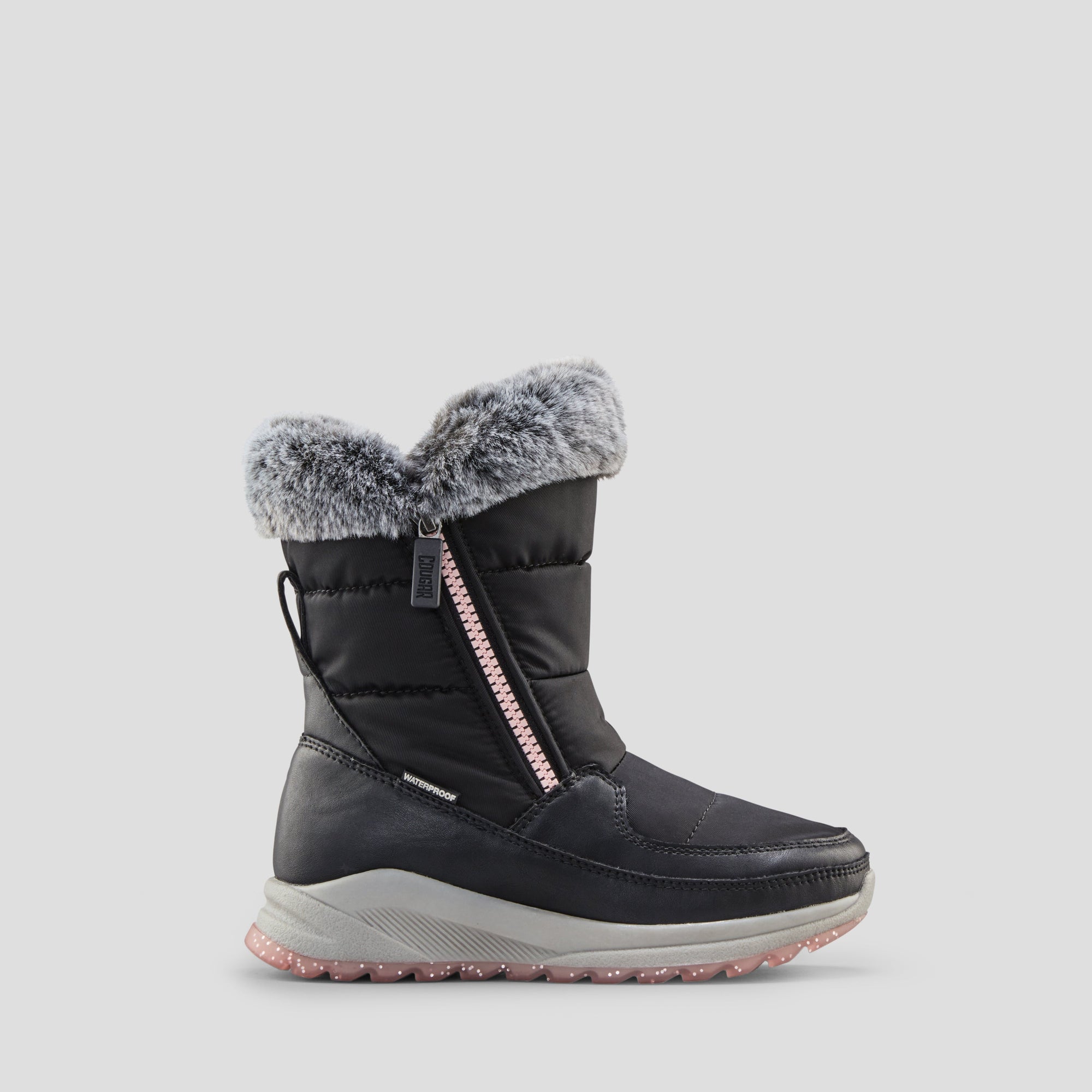 Starla Nylon Waterproof Winter Boot (Youth+) - Colour Black-Pink