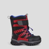 Cougar Kids TANGO_K STRETCH LACE TOGGLE VELCRO WINTER KID BOOTS BLACK/RED