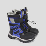 Cougar Kids TANGO_T STRETCH LACE TOGGLE VELCRO WINTER KID BOOTS BLACK/BLUE