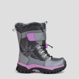 Cougar Kids TOASTY_T STRETCH LACE TOGGLE VELCRO WINTER TODDLER BOOTS PEWTER/LILAC