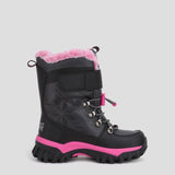 Cougar Kids TOASTY_T STRETCH LACE TOGGLE VELCRO WINTER TODDLER BOOTS BLACK/RASPBERRY