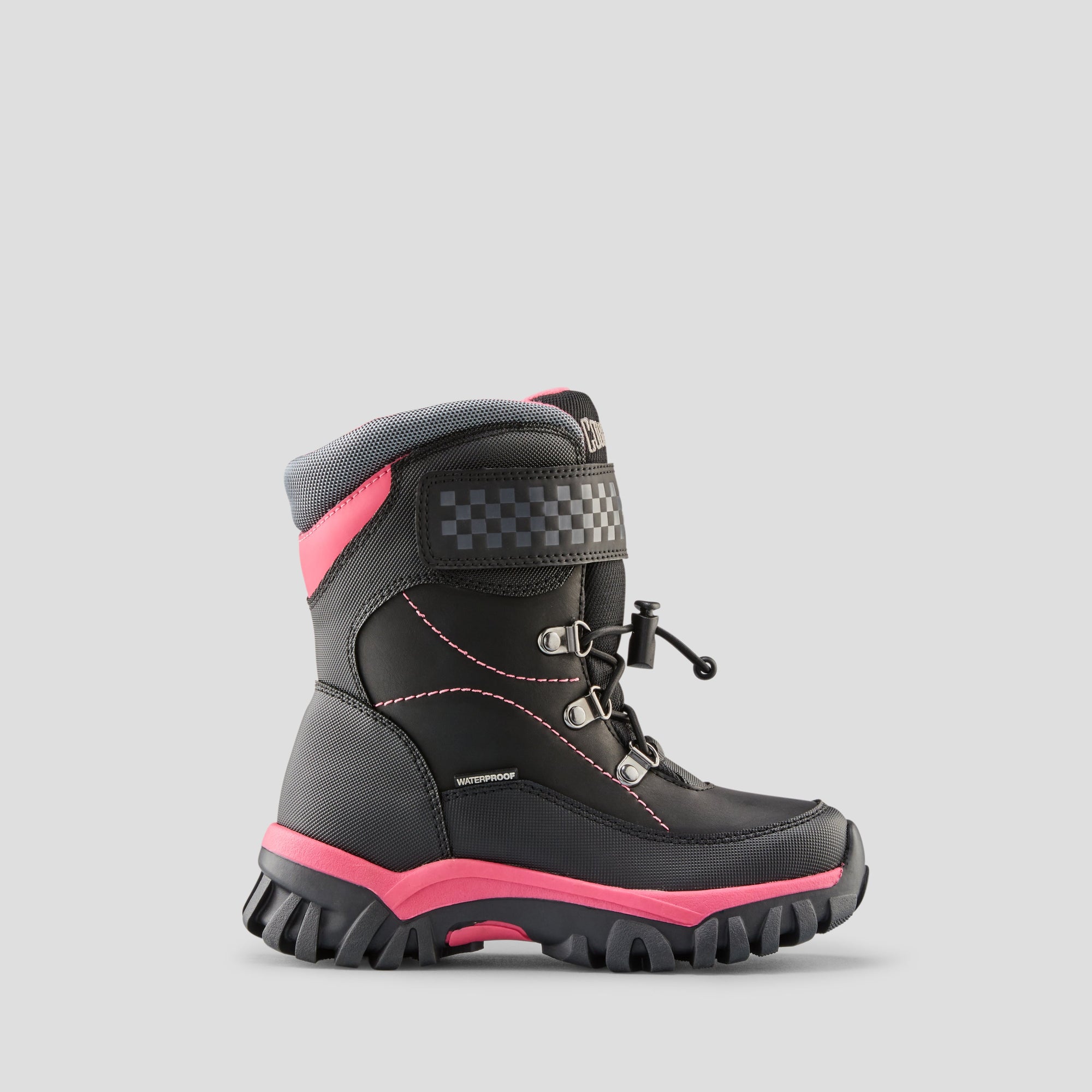 Triumph Nylon Waterproof Winter Boot (Youth+) - Colour Black-Raspberry