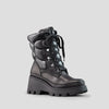 Verona Nylon and Leather Wedge Waterproof Boot with PrimaLoft® - Colour Black