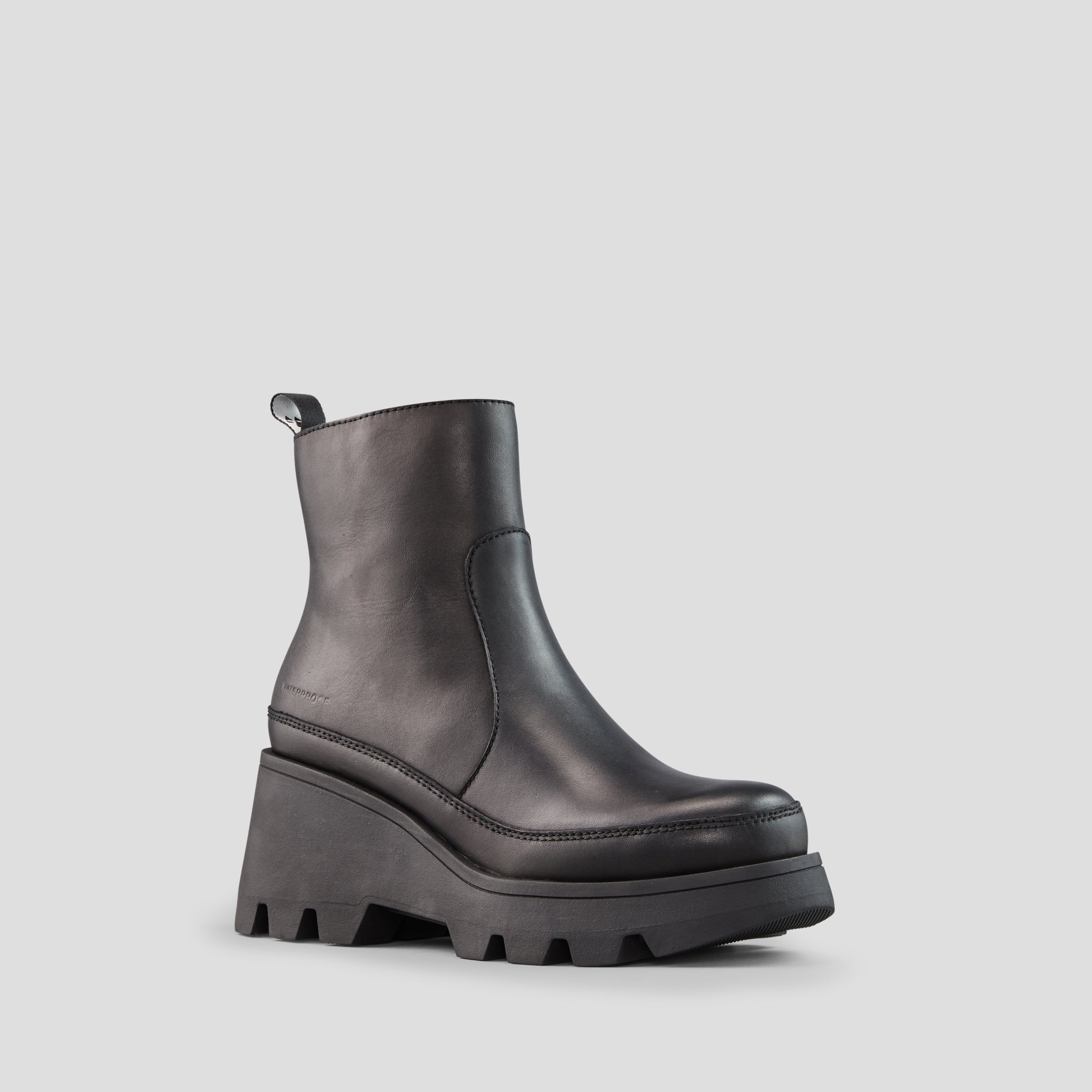 Black wedge hot sale waterproof boots