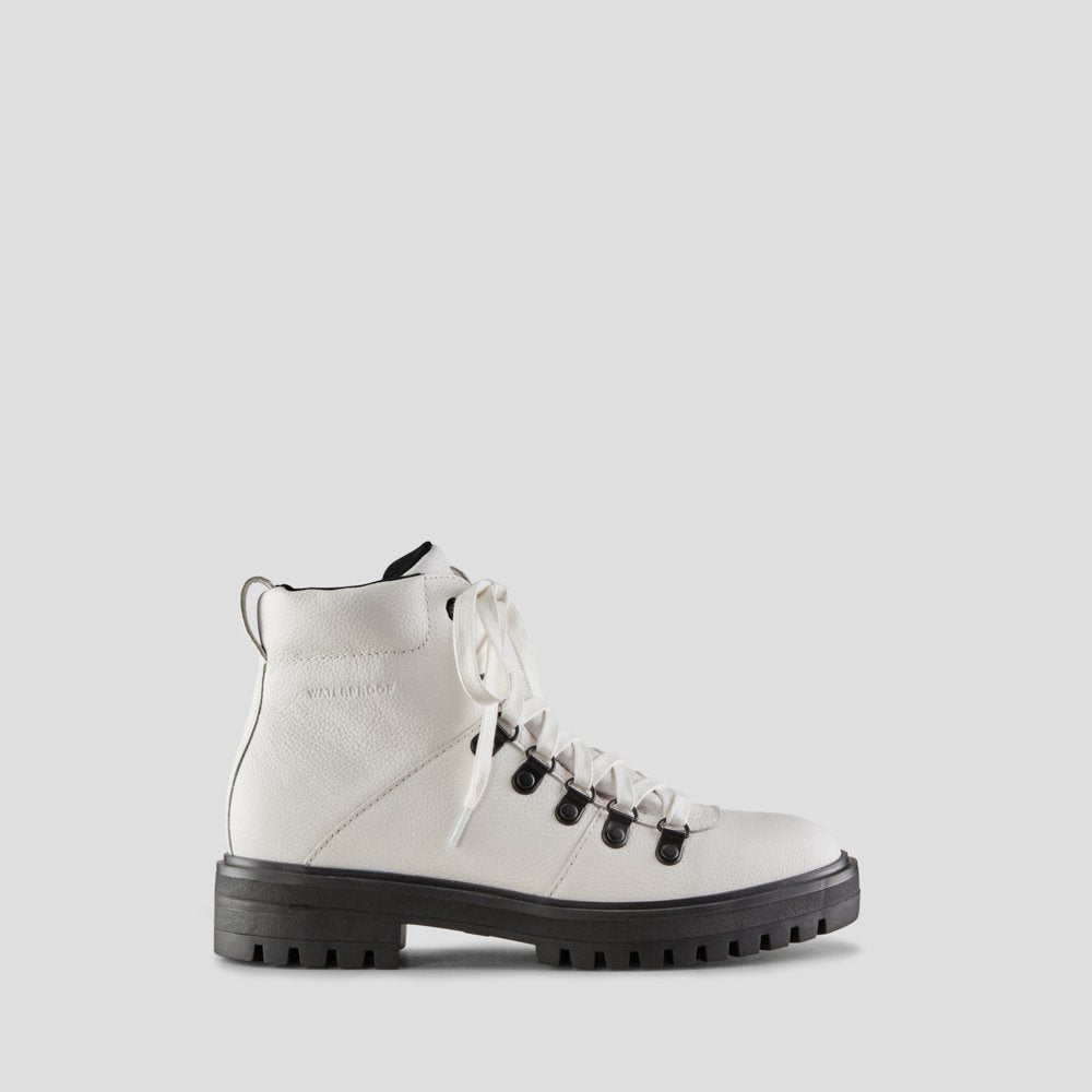 Nash Leather Waterproof Ankle Boot - Colour White