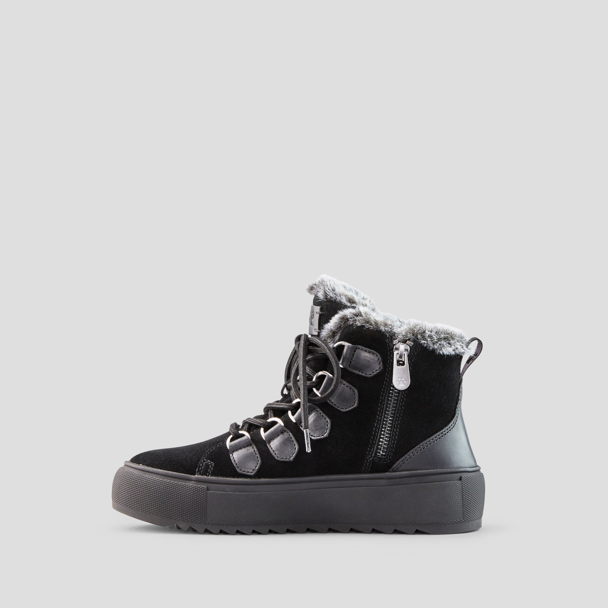 Avril Suede and Leather Waterproof Winter Boot - Colour Black All Over