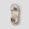 Nolo Leather Water-Repellent Sandal - Colour Metallic-Silver-Taupe