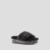 Pozy Lambswool Sandal - Color Black All Over