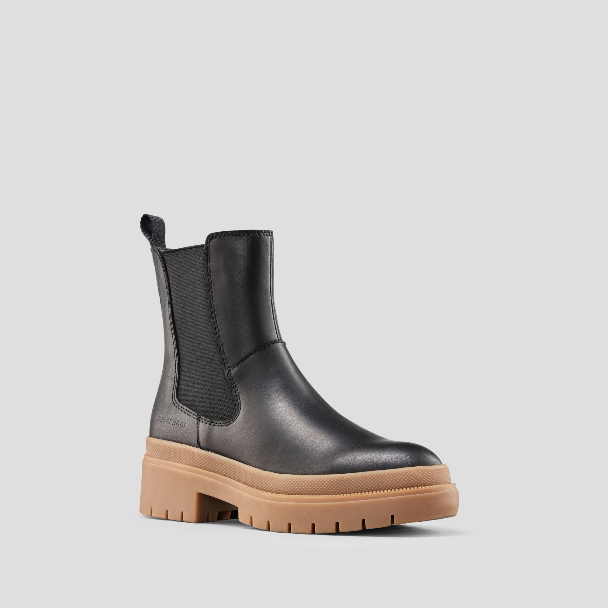 Swinton Leather Waterproof Boot - Color Black-Gum