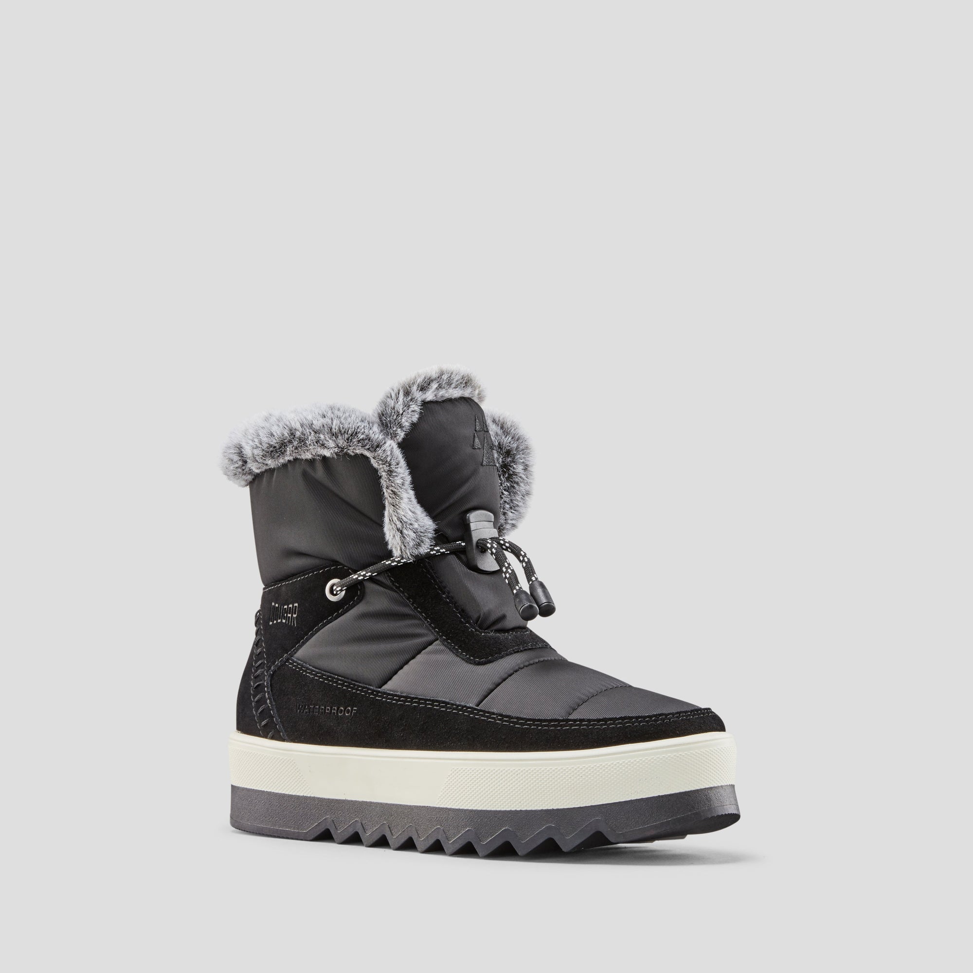Vibe Nylon and Suede Waterproof Winter Boot - Colour Black
