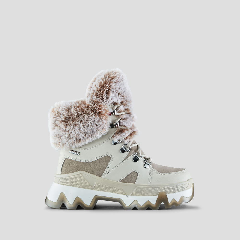 Warrior - Sneaker d'hiver en cuir avec PrimaLoft® - Color Ice-Mushroom